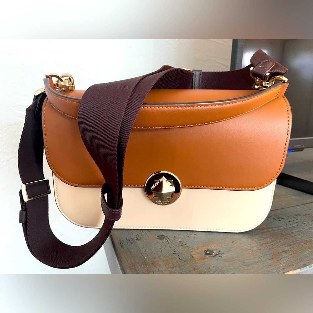 Kate Spade Audrey Smooth Leather Too Handle Flap Turnlock Crossbody
